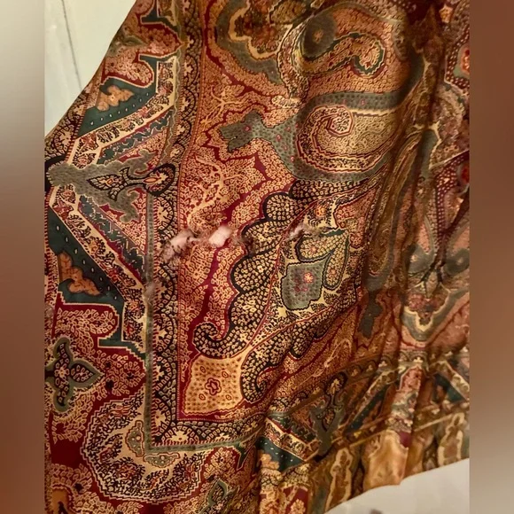 Ralph Lauren Leather Shoulder Bag & Ralph Lauren silk scarf paisley. GUC - Picture 8 of 9